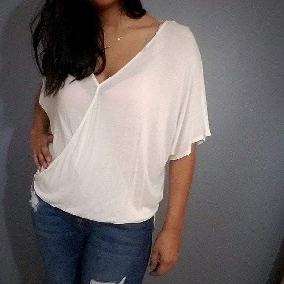 CREAM CROCHET LACE UP BACK TOP - Picture 2 of 6